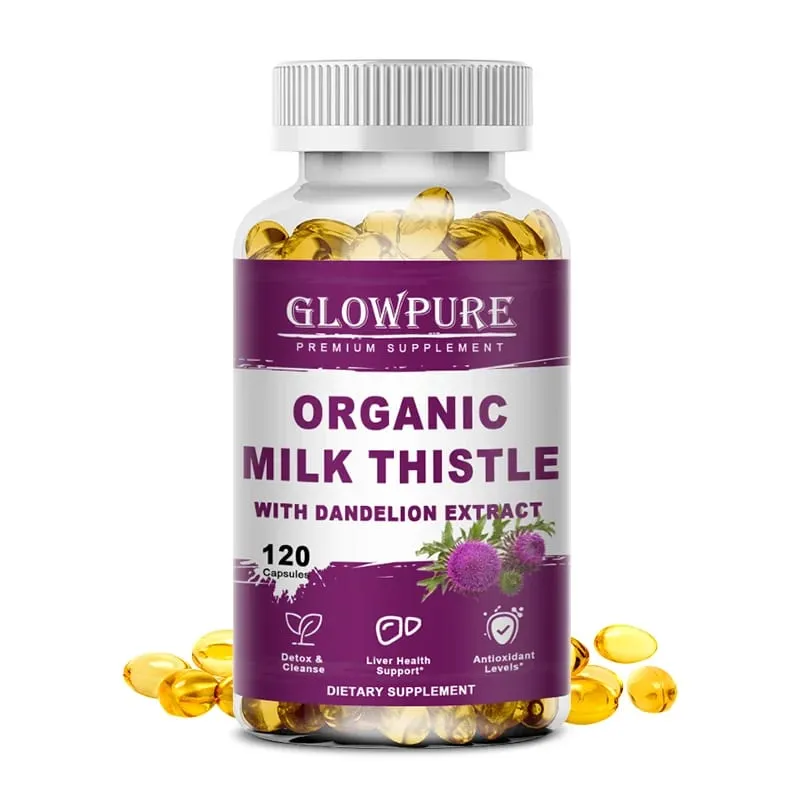 Organic Milk Thistle 9000mg 30X Concentrated Seed Extract 80% Silymarin Liver Support Cleanse Detox Fatty Liver Supplements — image 8