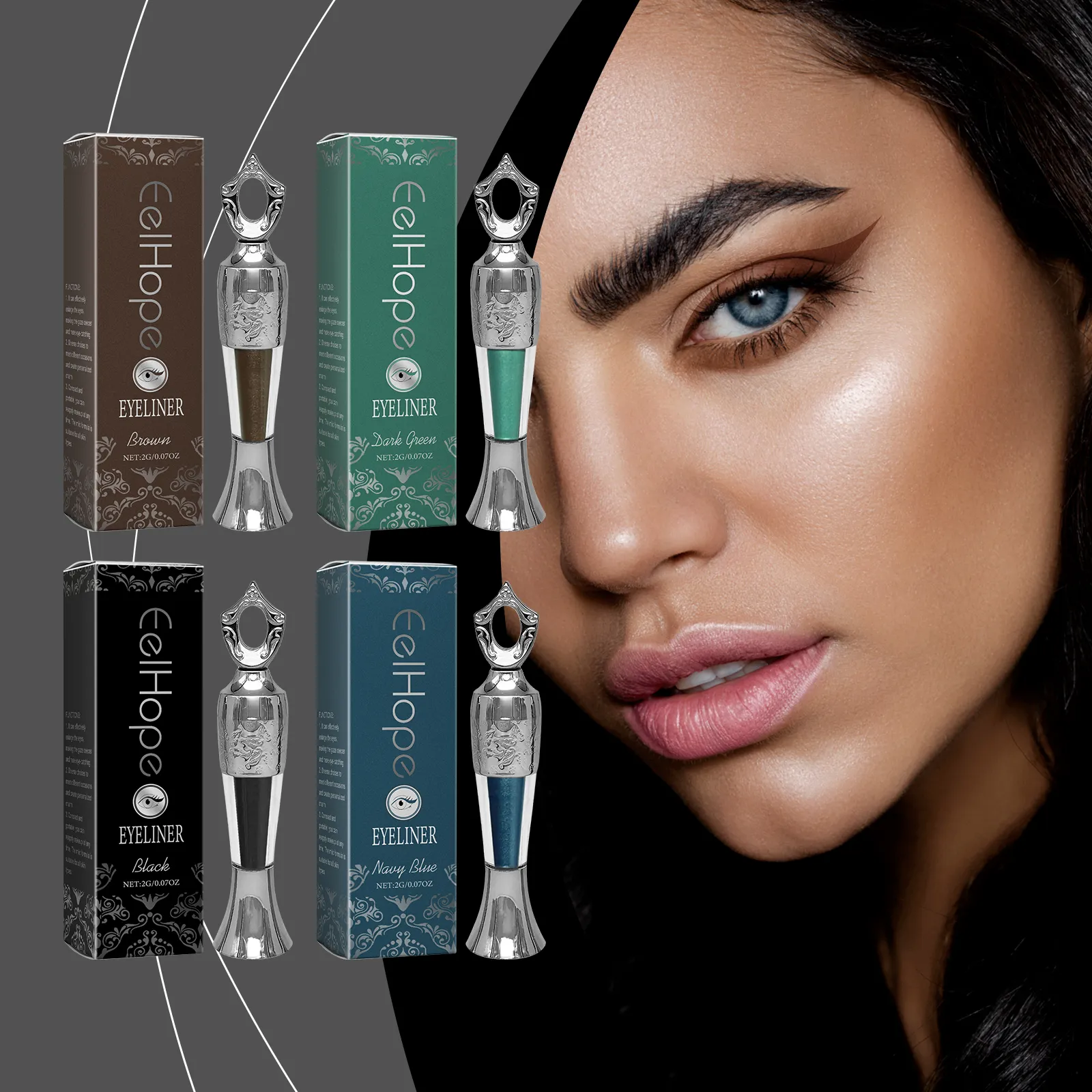 Antioxidativer farbiger Eyeliner verbessert die Barriere, steigert die Widerstandskraft der Haut, reduziert Augenreizungen, natürlich, lang anhaltend und angenehm — image 2