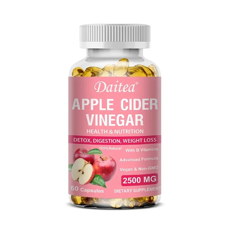 Daitea Organic Apple Cider Vinegar Capsules Healthy Weight Management Digestion Detox & Immune Soothes Gas & Bloating — image 10