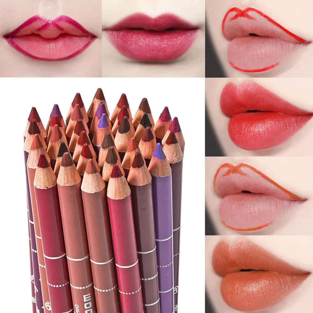 Non Stick Cup Waterproof Matte Lip Liner Pen Nude Red Long Lasting for Women Party Makeup Lip Cosmetics — image 1