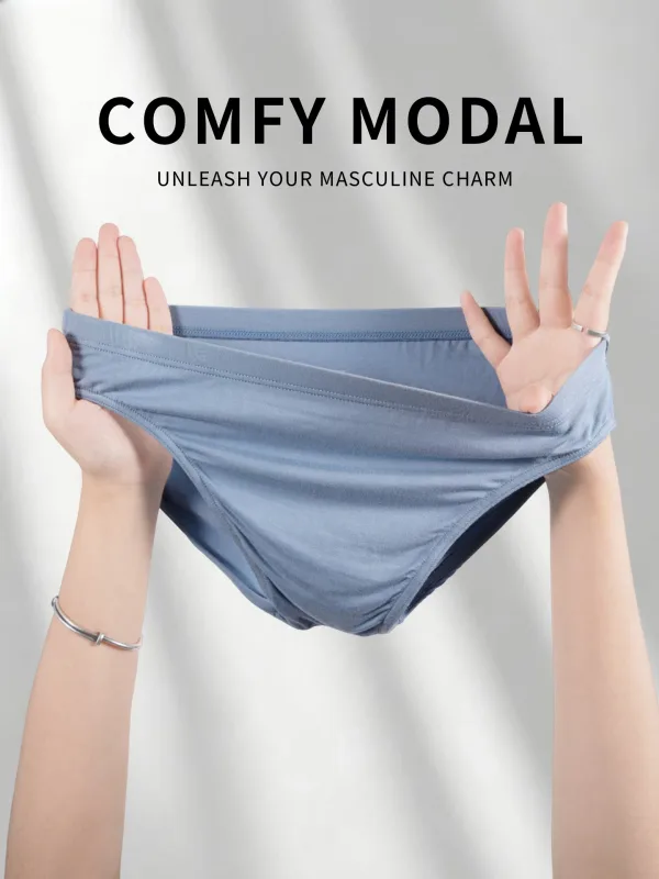 Herren-Slip aus Modal, ultradünn, nacktes Gefühl, niedrige Leibhöhe, hochelastisch, atmungsaktiv, 3D-Konvexbeutel-Unterwäsche