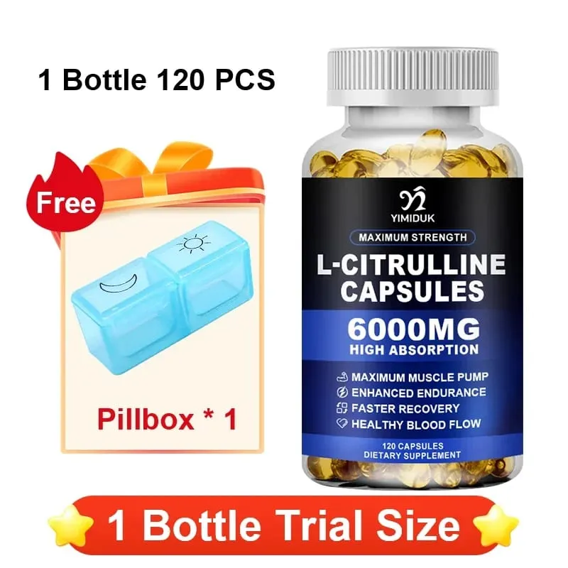 Capsule di L-citrullina ad alta resistenza con gelatina La vitamina E aiuta la vasodilatazione aumenta la pienezza muscolare accelera il recupero — image 11