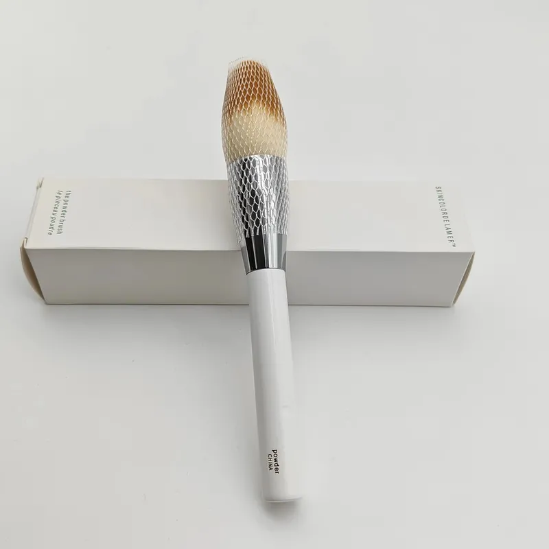 Velké štětce na líčení na pudr Rychlý pudr Contour Bílá rukojeť Štětec na make-up ze syntetických vlasů Kosmetika Kosmetika