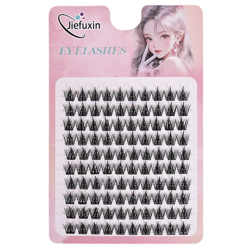 นุ่มเรียวหนา Manga Fox Eye Clusters Jiefuxin ขนาดใหญ่ความจุ DIY Lashes ใช้งานง่ายสำหรับแต่งหน้า Newbies — image 18