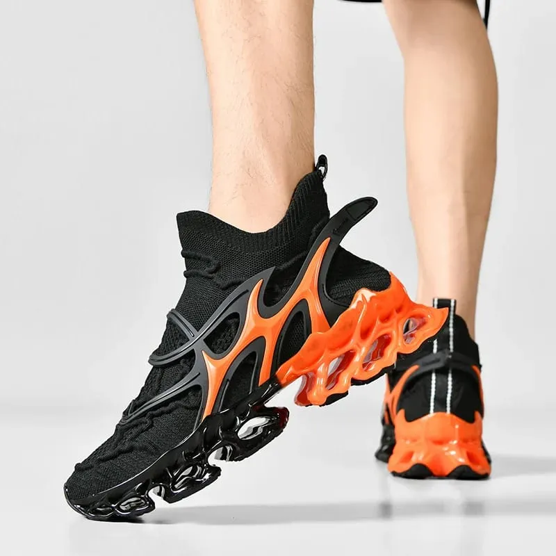 ผู้ชายประเภทใบมีดรองเท้าBreathable Shock Absorptionรองเท้าวิ่งรองเท้าลื่นรองเท้าสำหรับจ๊อกกิ้งเทนนิสGymรองเท้าผ้าใบแบบสบายๆ — image 4