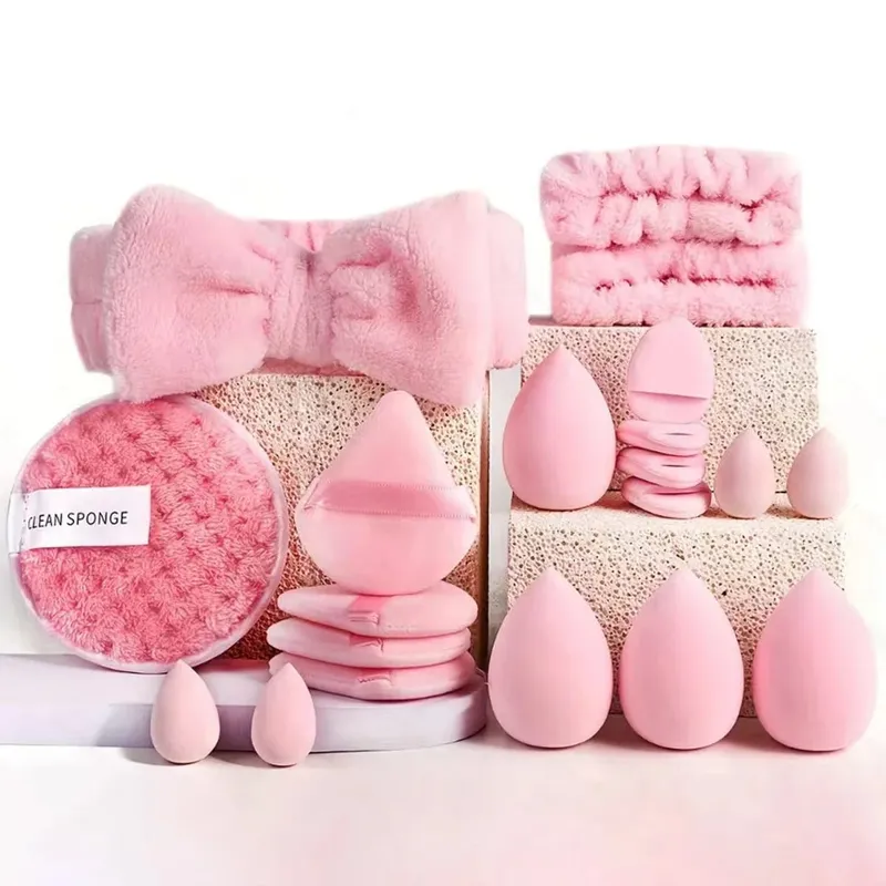 33pcs beauty set makeup kit large and small beauty sponges for flawless makeup application and removal of makeup full set — image 19