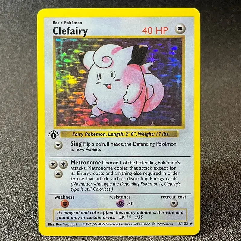 Carte foil PKM Charizard Blastoise Venusaur Alakazam Mewtwo Zapdos Raichu 1996 1a edizione Game Collection Carte proxy PTCG — image 8