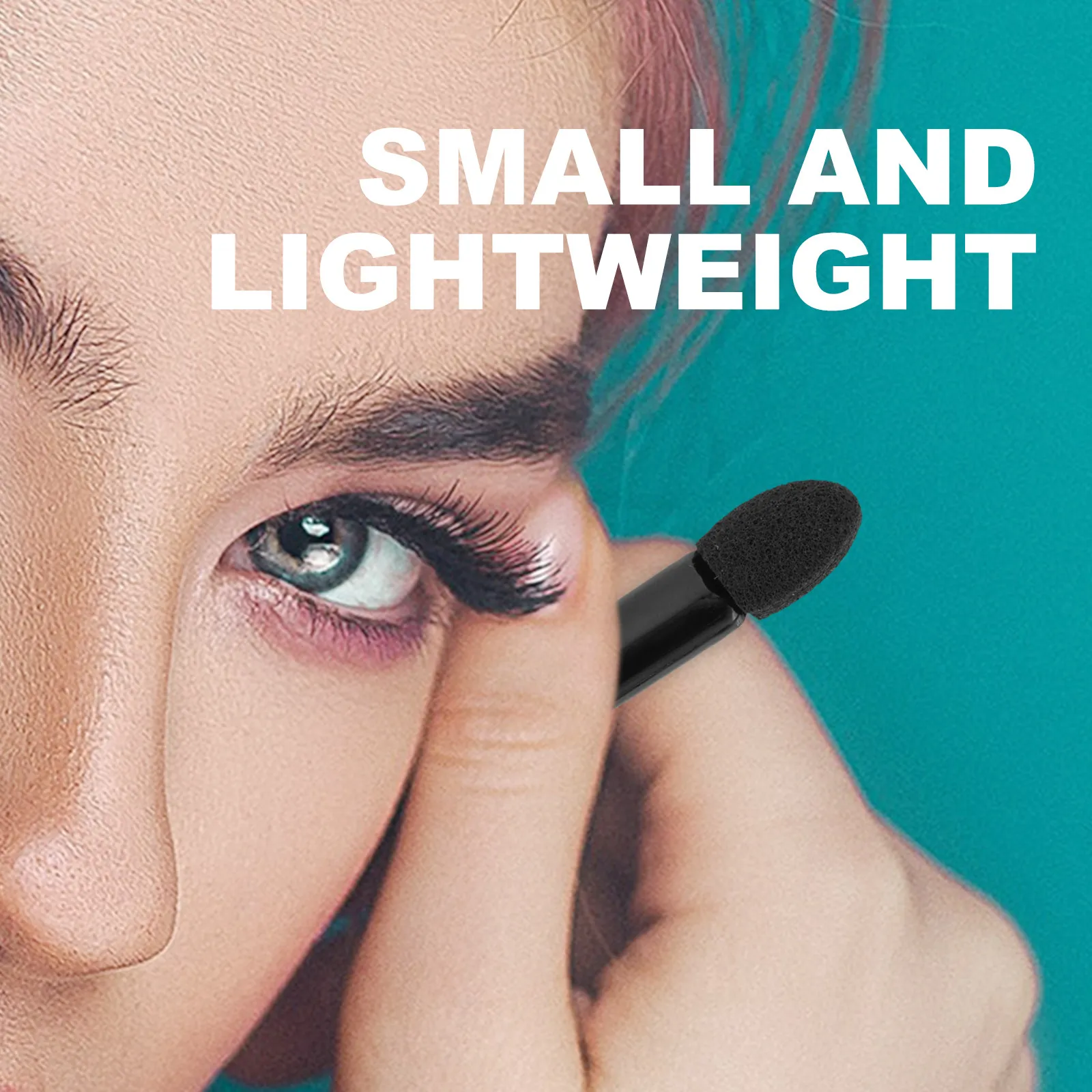 Applicatori per ombretti da 100 pezzi Pennelli per trucco in materiale premium Bastoncini per ombretti compatti e leggeri Pennello per labbra Strumento per il trucco — image 6