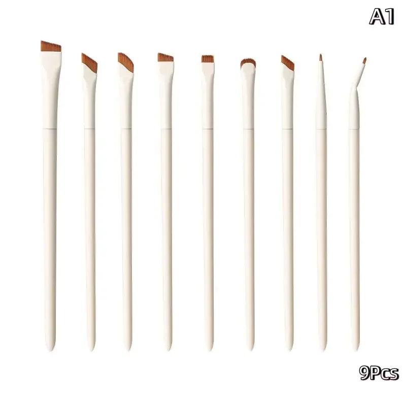 【SA】1/3/7/9 Pennelli per trucco occhi Set Pennello per eyeliner a lama Testa obliqua Pennello per ombretto ultrafine Pennello per dettagli adatto per il trucco