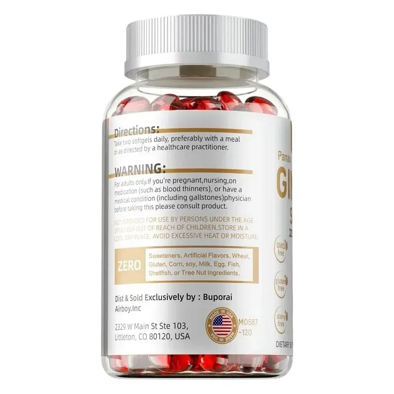 Panax Ginseng-capsules Ginseng-wortelextract ondersteunt energiesterkte en krachtprestaties bij vrouwen en mannen — image 5