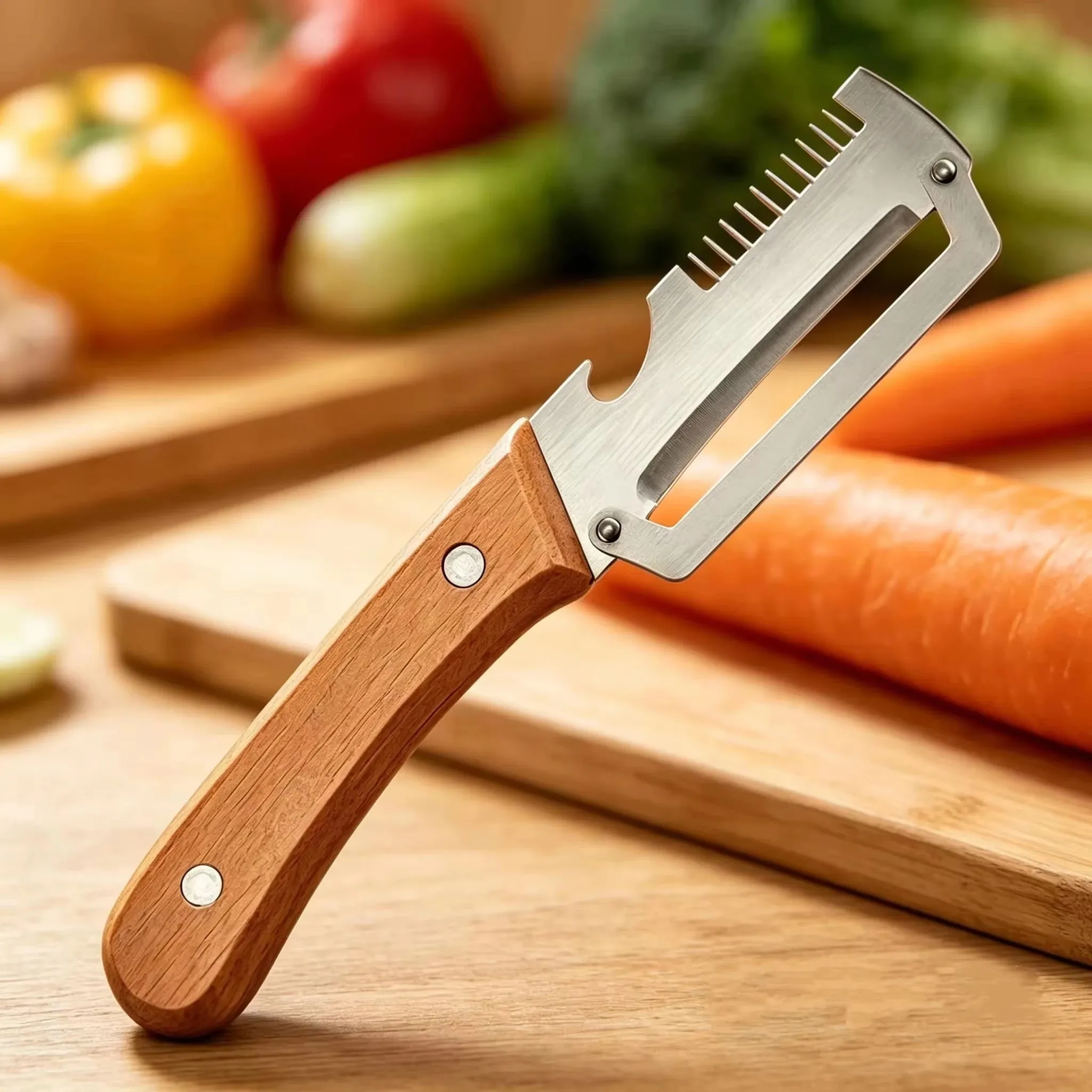 2PC Set Stainless Steel Multifunctional Kitchen Slicer Sharp Cutting Tool Para sa Tahanan Green Onion Cabbage Shredder Vegetable Peeler