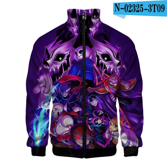Sang Trọng Phổ Biến Sans Undertale 3D In Hình Dây Kéo Áo Raglan Áo Gió Bé Trai/Bé Gái Thoải Mái Cổ Đứng Áo Áo Khoác — image 36