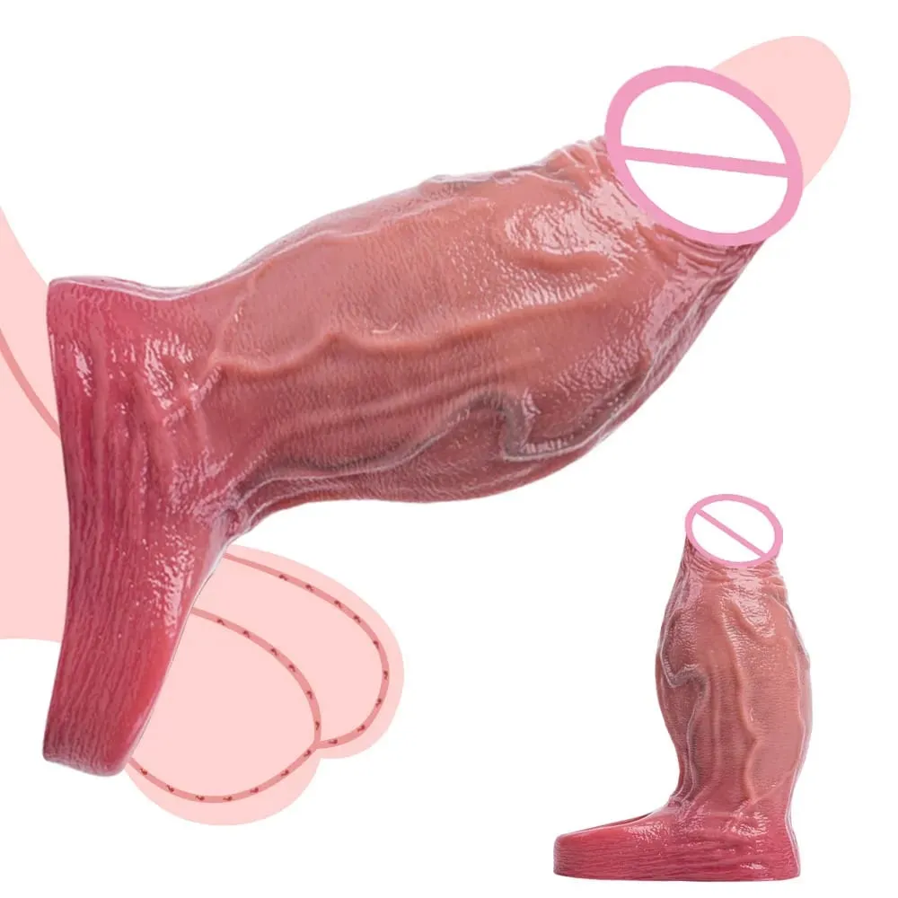 Silikone Large Dildo Genanvendeligt Penis Sleeve Open-ended Design med Dick Enlarger Silikone Mandlige Masturbator Sexlegetøj til Mænd 18+ — image 1