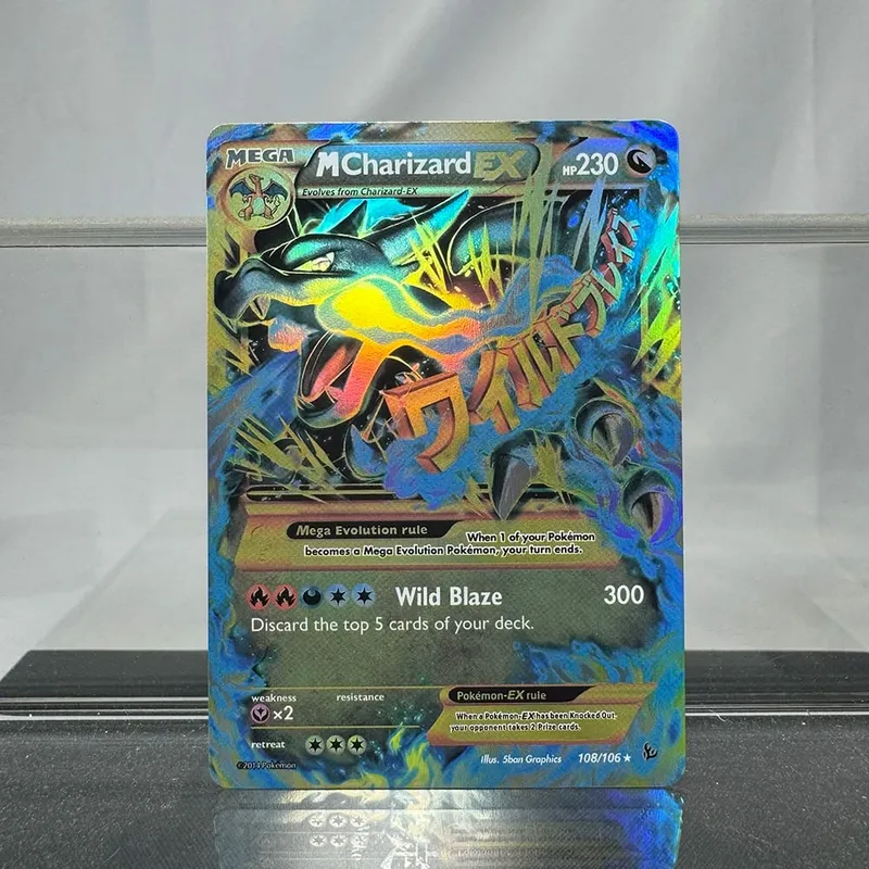 Charizard PTCG Single Collection Card 1. vydání 1996 Vmax Ex Rare Rainbow Card PKM Proxy karty Hračky Dárky — image 32