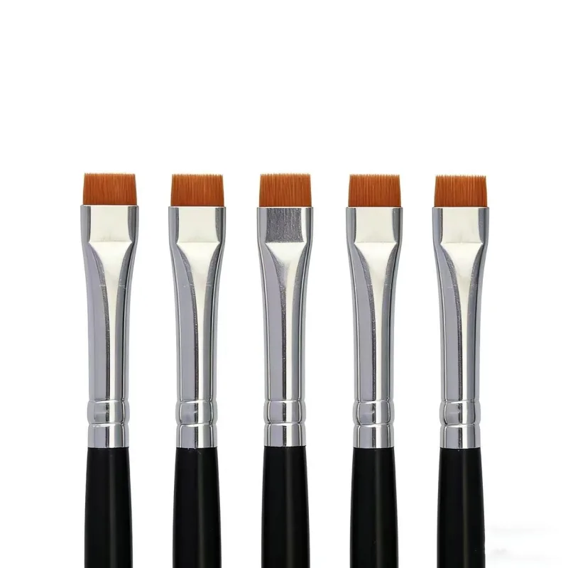 Commercio all'ingrosso 5/10/20PCS Pennello per sopracciglia piatto Sopracciglia ultrasottili Pennelli per trucco Pennello per eyeliner Sottile Eye Liner Brow Contour Brush Tools