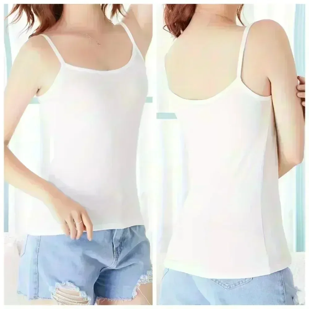 Top Tank Grafik Cherry Merah Wanita Musim Panas Kamisol Spaghetti Strap Rompi Tanpa Lengan Kasual Percutian Pantai Tops Gadis Sejuk Streetwear — image 8