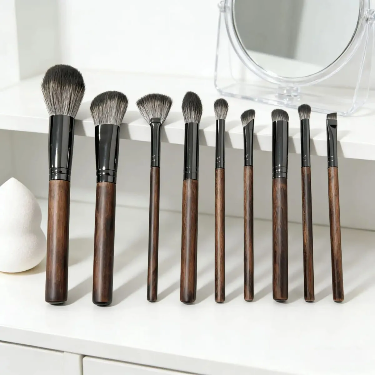 9 pièces fard à paupières pinceaux de maquillage professionnel pli mélange Shader kist dlya teney brovey brochas maquillaje outil de beauté cosmétique — image 1