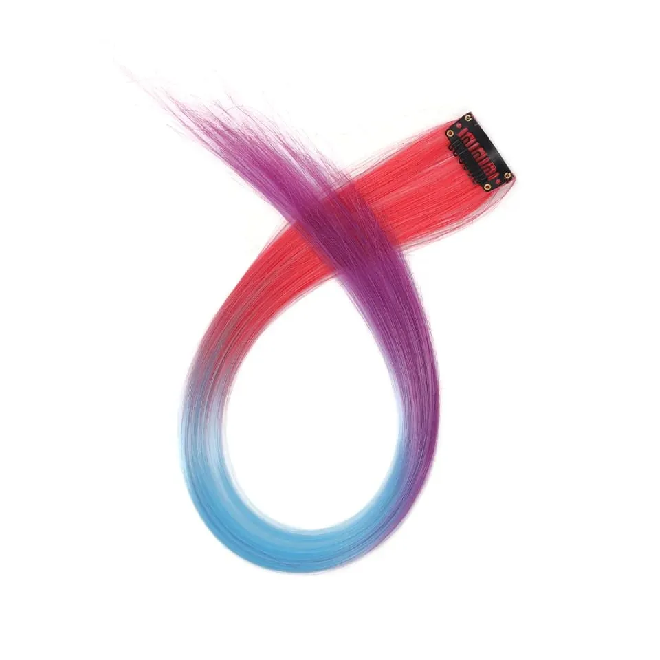 20 Inch Synthetic Multicolor Hair Extensions For Cosplay Party Y2K Style Hair Accessories Halloween Christmas — image 24