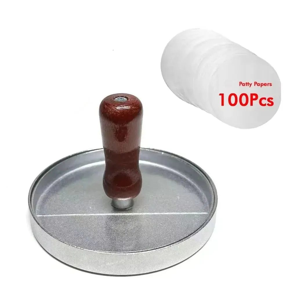 Burgerpresse, Hamburger-Fleisch-Werkzeug, Patty-Maker, Aluminium-Burger-Maker für den Küchen-BBQ-Grill — image 14