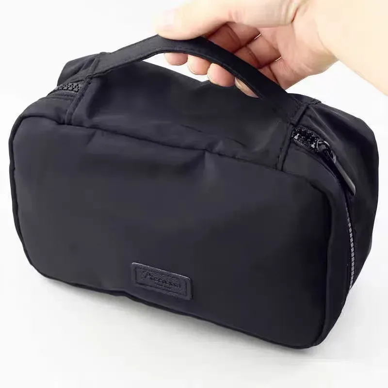 PA CARRIER COMBO POUCH Sac de rangement pour pinceaux de maquillage et cosmétiques noir et argent pour voyage