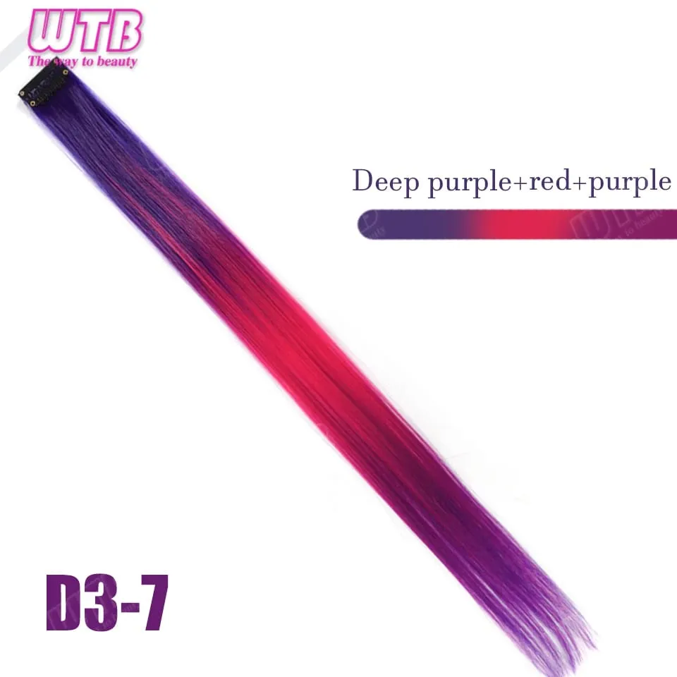 WTB ต่อผมสังเคราะห์สี BB คลิปต่อผมไล่ระดับสีสไตล์ไล่ระดับสีเหมาะสำหรับการสวมใส่ในชีวิตประจำวันของผู้หญิงและวันหยุด — image 13