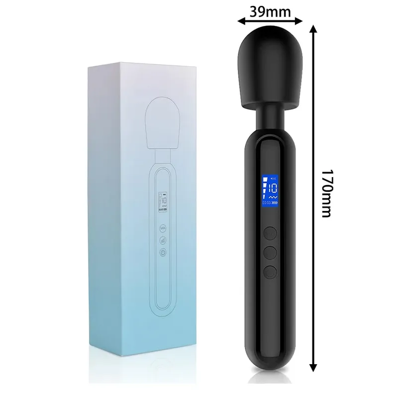 Bacchetta da massaggio in morbido silicone Multi-Size e Multi-Color Modalità di vibrazione regolabili impermeabili opzionali Strumento portatile per il relax domestico — image 7