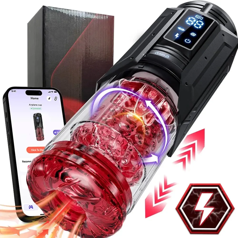 APP Control Automatische Männliche Masturbator Tasse Rotierenden Lecken Soting Masturbation Vagina Pusssy Blowjob Sex Spielzeug Für Männer — image 1