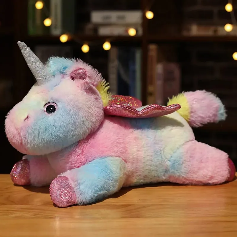 38cm kreativní hračka Světelný polštář Měkký vycpaný plyš svítící Jednorožec Polštář Led Light Hračky Dárek pro děti Děti Dívky