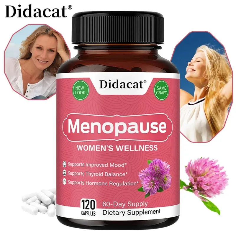 Kapsul Melegakan Menopaus - Meningkatkan Metabolisme Menyokong Pengurusan Berat Badan Kilat Panas Peluh Malam Suplemen Mood untuk Wanita — image 1
