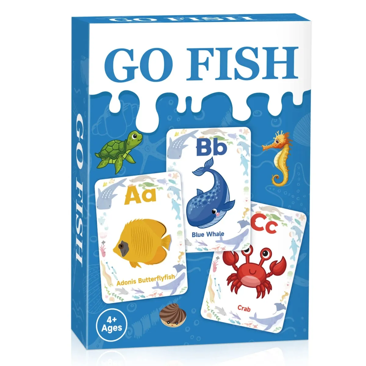 [Permainan Kad Go Fish] Kanak-kanak 4-8 ​​Permainan Kad Abjad Pendidikan untuk Hadiah Hari Lahir Permainan Keluarga Prasekolah Malam