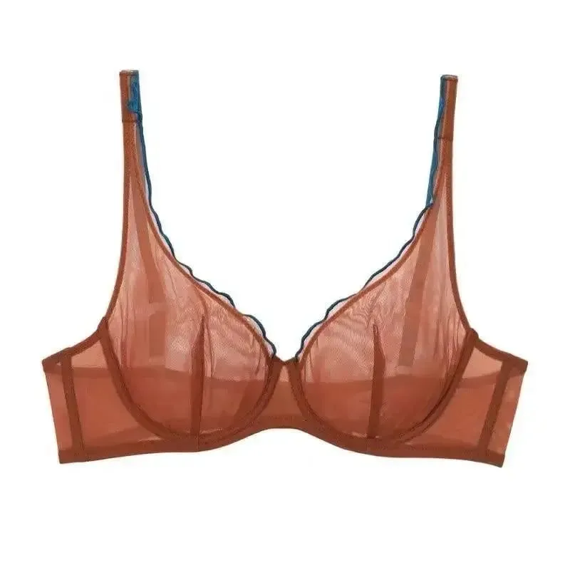 Set di reggiseno a coppa piena da donna di nuovo arrivo Set di biancheria intima comfort quotidiano ultra sottile minimizzatore supporto sexy anti-cedimento laterale sottile ABCD — image 11