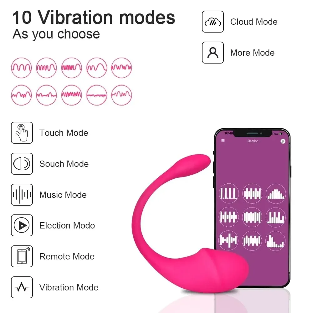 Gode vibrateur sans fil Bluetooth pour femmes, œuf d'amour, contrôle par application, stimulateur de Clitoris, point G, culotte féminine, jouets sexuels pour adultes — image 3