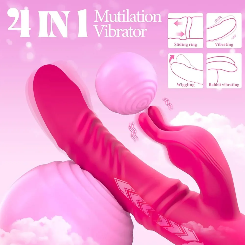 Thrusting Wiggle Rabbit Vibrator สำหรับผู้หญิงช่องคลอด G-Spot Vibrator Clitoris Stimulator หญิง Masturbation Sex Toy สำหรับผู้หญิง — image 3