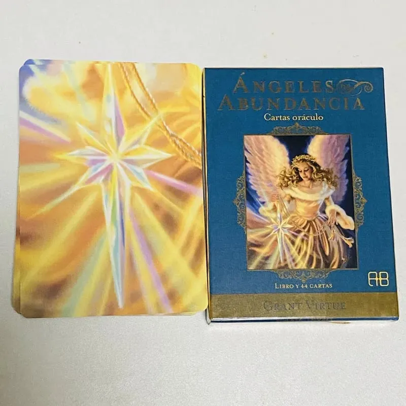 44 Deck Angels of Abundance Oracle Cards 10,4*7,4 cm Spanische Version Fate Divination Tarot Brettspiel Ángeles de abundancia — image 3
