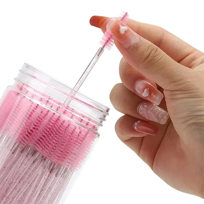 50/150PCS Usa E Getta Pennello Per Ciglia Mascara Bacchette Pennello Per Sopracciglia Applicatore di Trucco per Estensione Delle Ciglia Strumenti di Bellezza — image 3