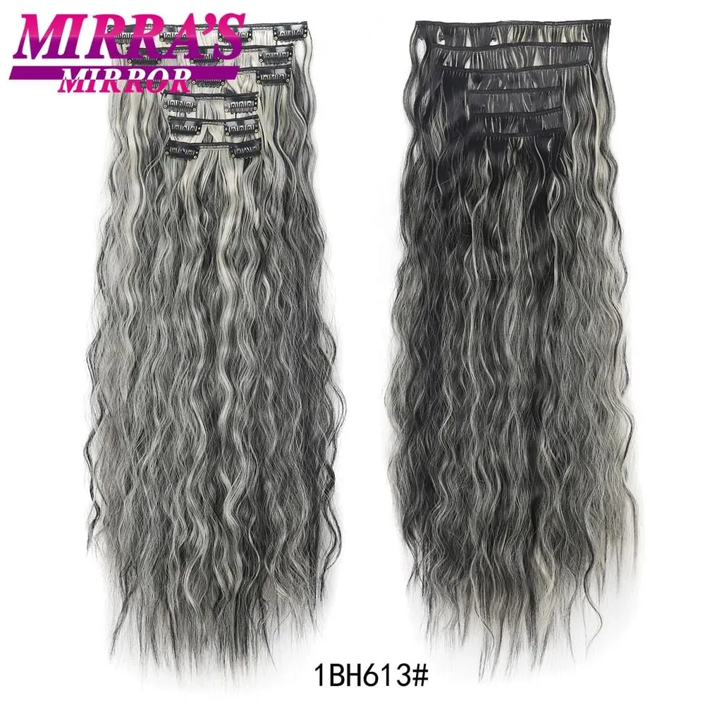 Clip In Hair Extensions 6PCS Thick Long Loose Waves Hair Extensions 20INCH Natural Soft Waves Wavy Hairpieces for Women — image 10