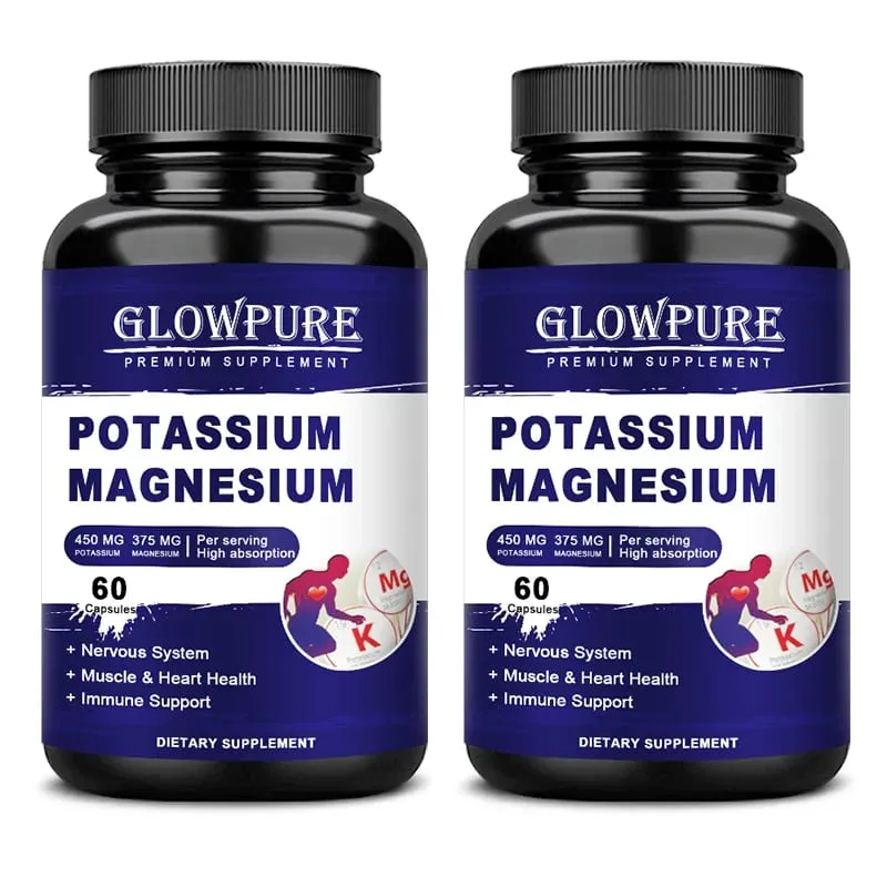 Potassium Magnesium Capsule for Muscle Bone Nervous Heart Health Relieve fatigue and headaches Improve Immune System