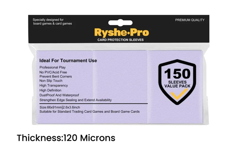 150 PCS พรีเมี่ยมการ์ด 2.6 "x 3.6" ใช้งานร่วมกับขนาดมาตรฐานการ์ดสำหรับ MTG Pokemon TCG การ์ดเบสบอลการ์ดกีฬา — image 8