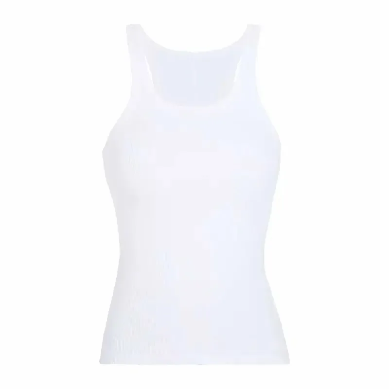 Dişli Örme Askılı Tank Top Slim Fit Dış Giyim İç Giyim U-şekilli Boyun Kadın Düz Renk Kadın Yaz Tank Top — image 10