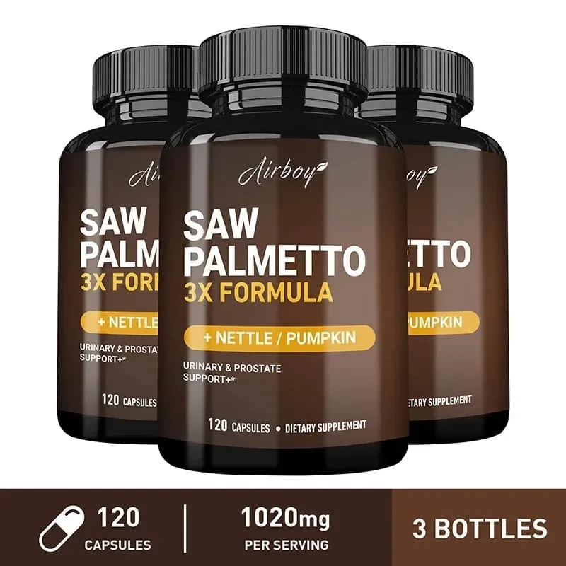 Saw Palmetto Capsules - with Stinging Nettle + Pumpkin Seed Supports Urinary and Prostate Health Improves Sleep Non-GMO — image 8