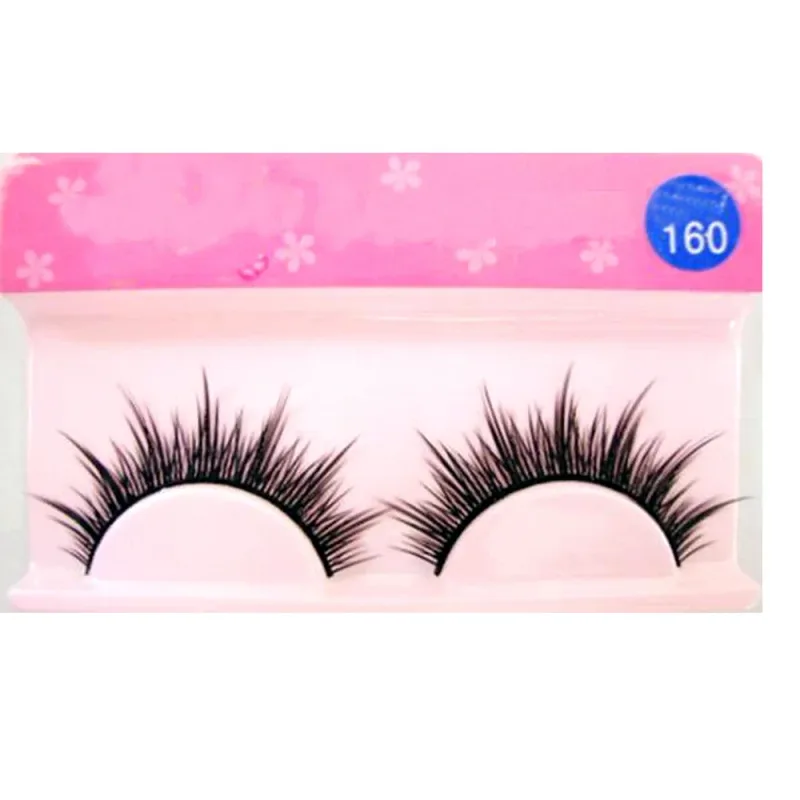 Ciglia bianche Trucco cosplay Ciglia finte naturali con strisce incrociate lunghe — image 8