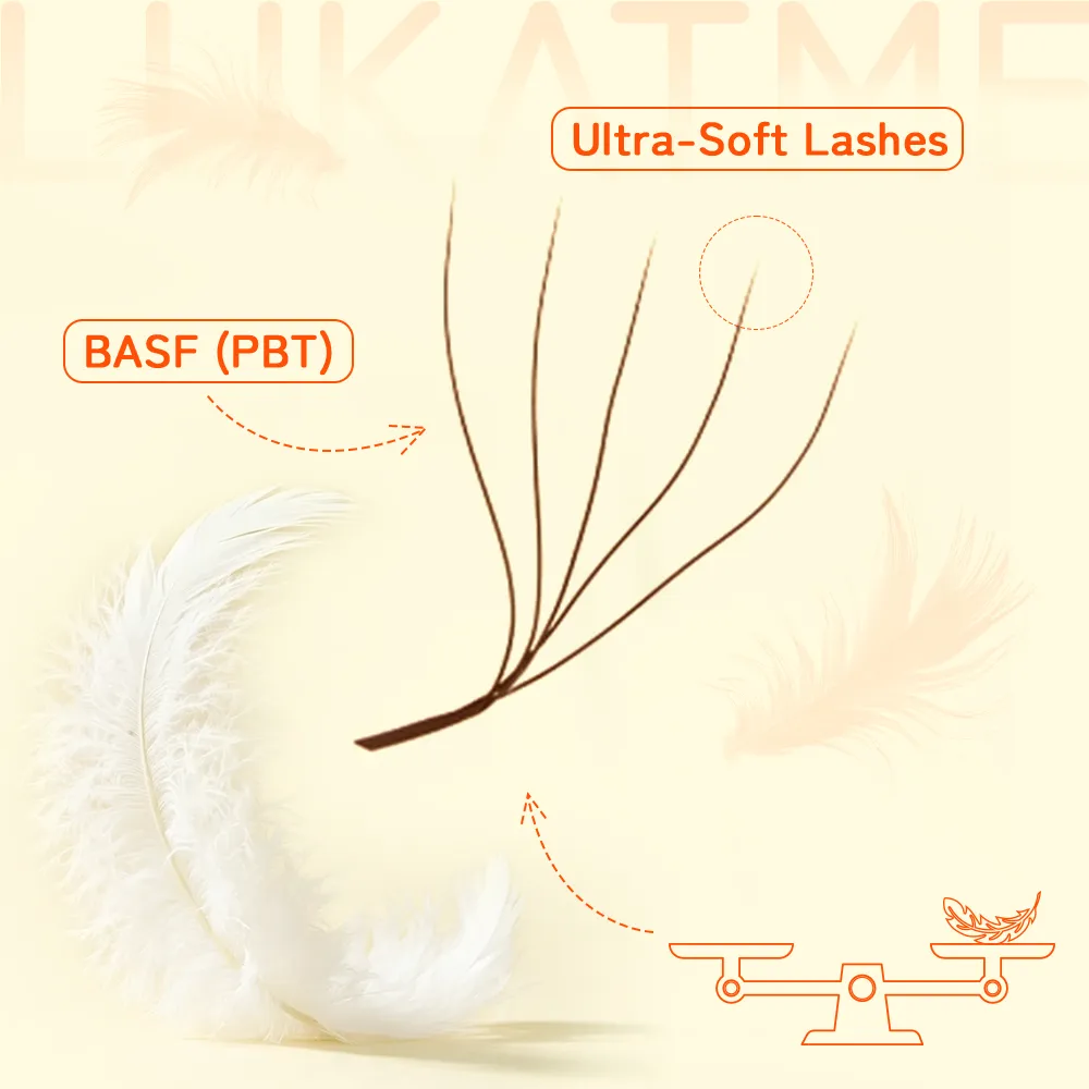 Brown 5D M Curl Fox Eyelash Extensions 7-14mm Premium Soft Volume 5D Lashes Foxy Eye Brown False Mink 5D W Eyelashes — image 3