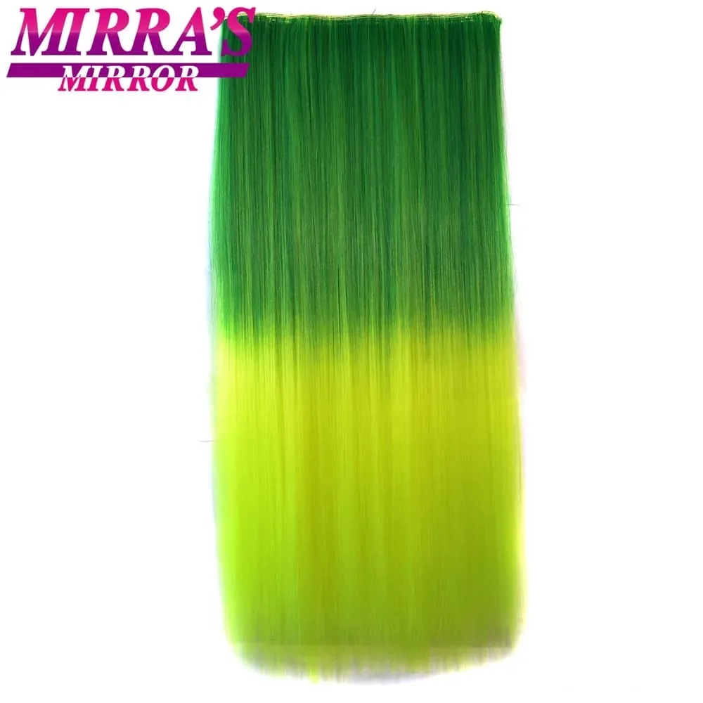 Clip In Hair Extensions With Clips Hairpieces Synthetic Extension False/Fake Hair Blonde Eunice Hair Long Hair Pieces Red Pink — image 53