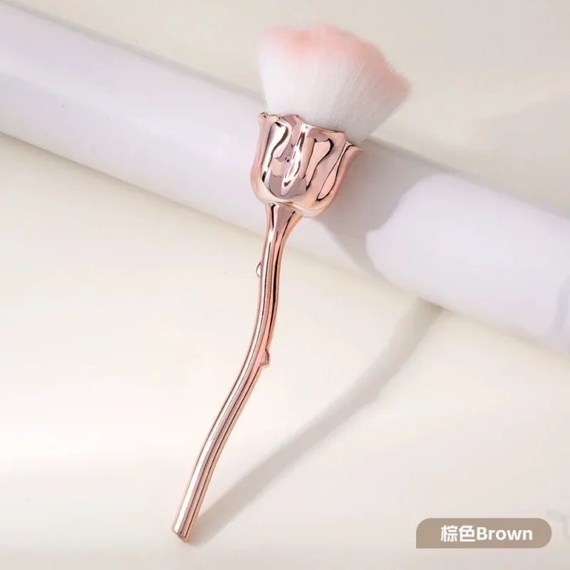 Rose Blomst Form Makeup Børste Rund Makeup Løse Pulver Børster Manicure Neglepolering Støvfjernelse Børste Skønhed Make Up Værktøj