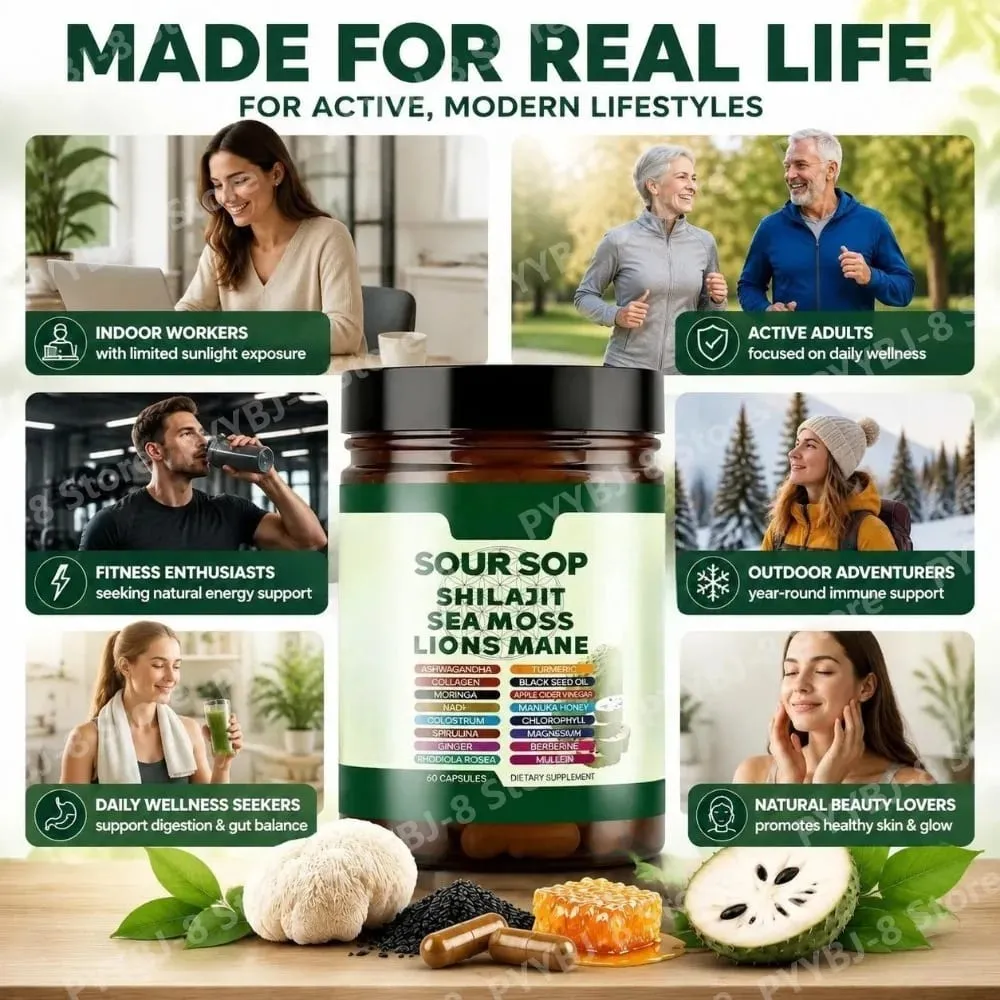 Capsule di Shilajit e L-Arginina 60 con melograno, cannella, fieno greco per energia, salute immunitaria, supporto quotidiano per il benessere — image 2