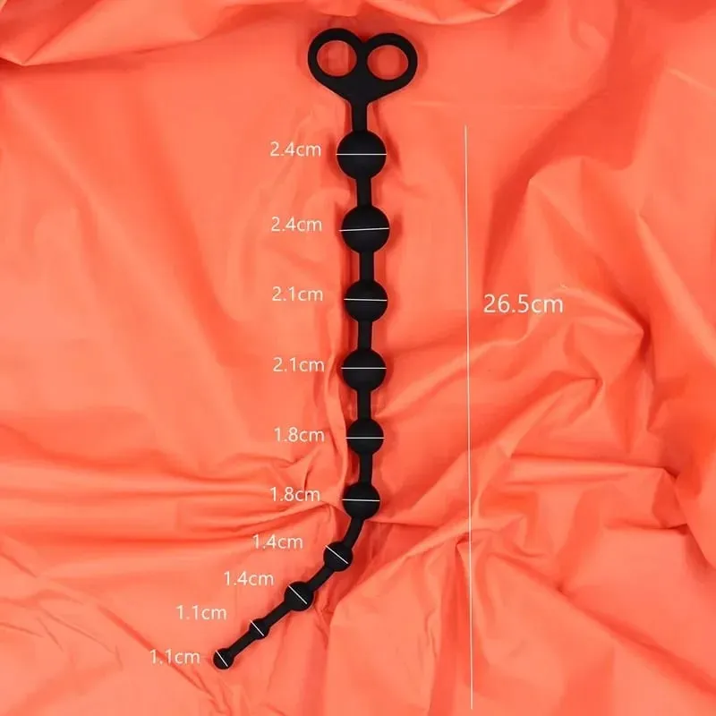 Large Anal Plug for Men & Women Multi-Size Silicone Anal Beads Trainer Kinky Adult Sex Toys for Beginners