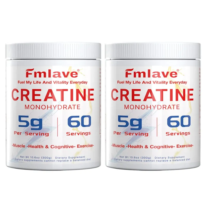 Fmlave Creatine Monohydrate Micronized Powder 300g - 60 เสิร์ฟ 5,000 มก. ต่อมื้อ (5g) - สำหรับผู้ชายและผู้หญิงการเจริญเติบโตของกล้ามเนื้อและการกู้คืน — image 3