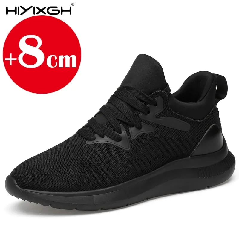 Chaussures rehaussantes pour hommes, hauteur augmentée de 6cm 8cm, baskets de marque de luxe en cuir véritable, talons cachés, chaussures décontractées, 2025 — image 2