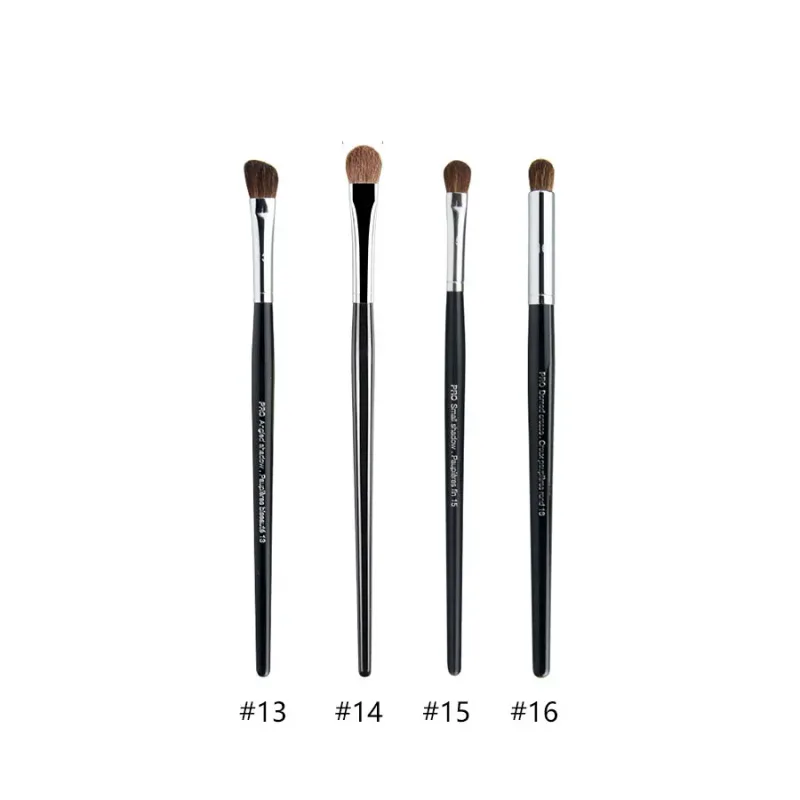 4 stk/sæt Pro Allover øjenskygge makeup børster Læbebryn Precision Concealer Blending Kuppelformet krøllet Smudge Highlight Make Up Brush — image 6