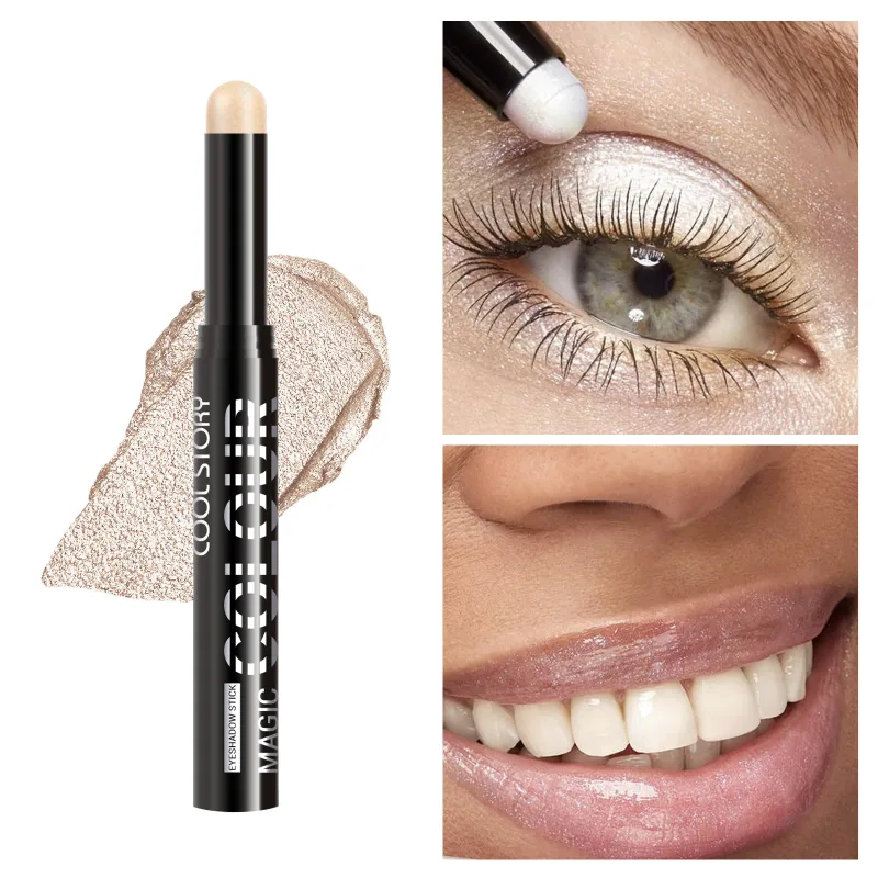 2 en 1 fard à paupières rouge à lèvres bâton crayon imperméable paillettes éclaircir mat ombre à paupières maquillage Pigment fard à paupières stylo — image 17
